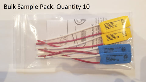 Bulk sample packages [(2) blue LDS-R and (2) yellow LDS-E plus instructions] for retail sales (10)