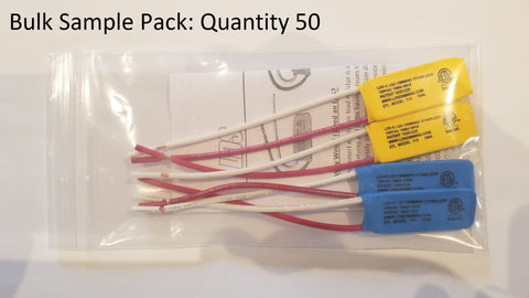 Bulk sample packages [(2) blue LDS-R and (2) yellow LDS-E plus instructions] for retail sales (50)